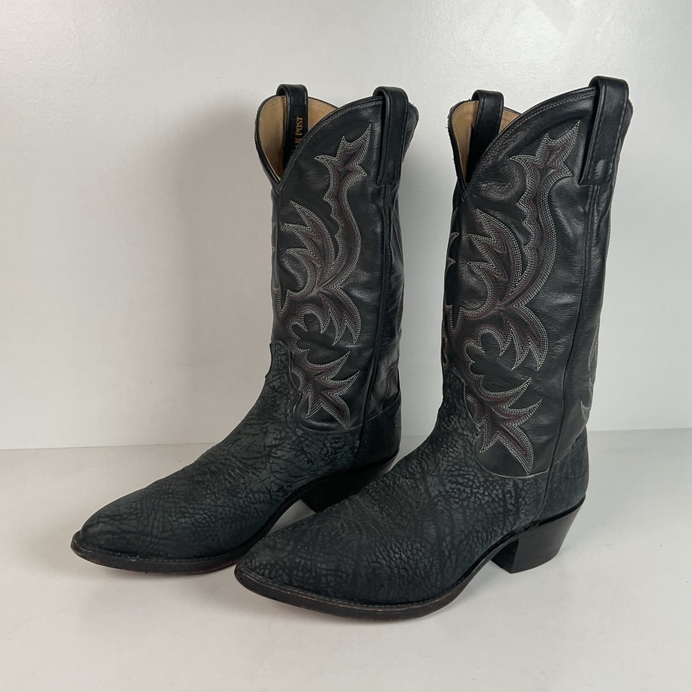 Vintage Dan Post Sueded Shoulder Cowboy Boots | USA Made | Men’s 8 D - Picture 1 of 16